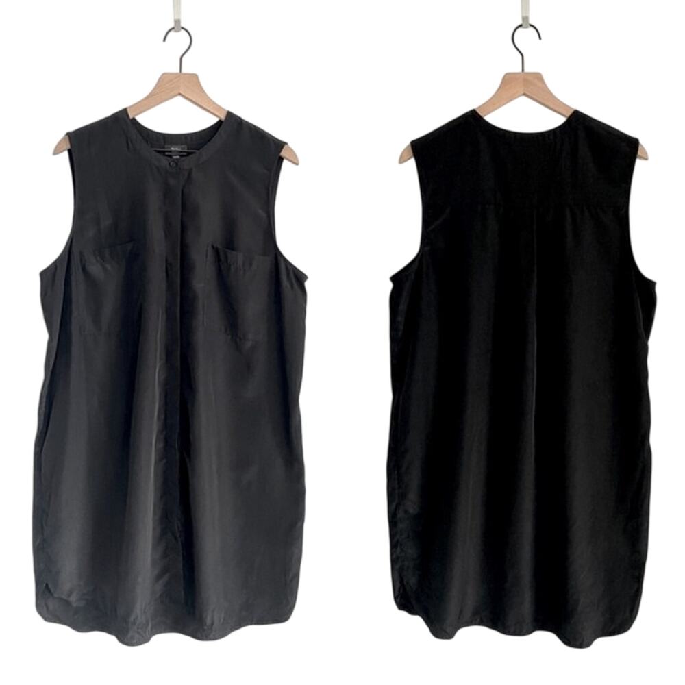 Mossimo Black Sleeveless Button Up Shirt Tunic Dress Size XXL